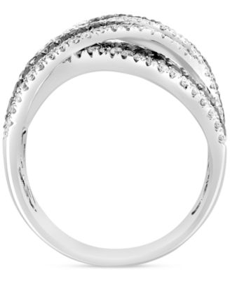 EFFY&reg; Black & White Diamond Knot Ring (2-1/3 ct. t.w.) in 14k White Gold