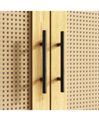 Wardrobe Freestanding Coat Storage Cabinet with 2-Tier Drawers and Hanging Bar