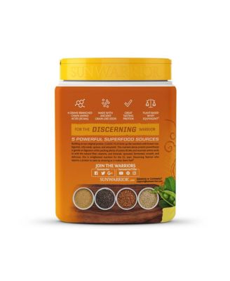 Classic Plus Protein Powder, Plant-Based Protein, Sunwarrior, Vanilla Flavor, 375gm (15 Servings)