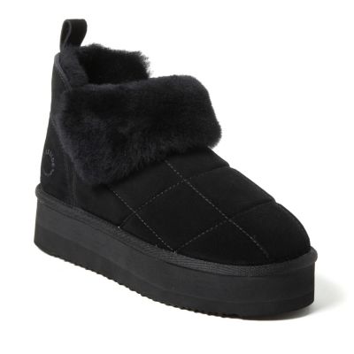 Fireside by Women's Bayswater Genuine Shearling Quilted Platform Bootie