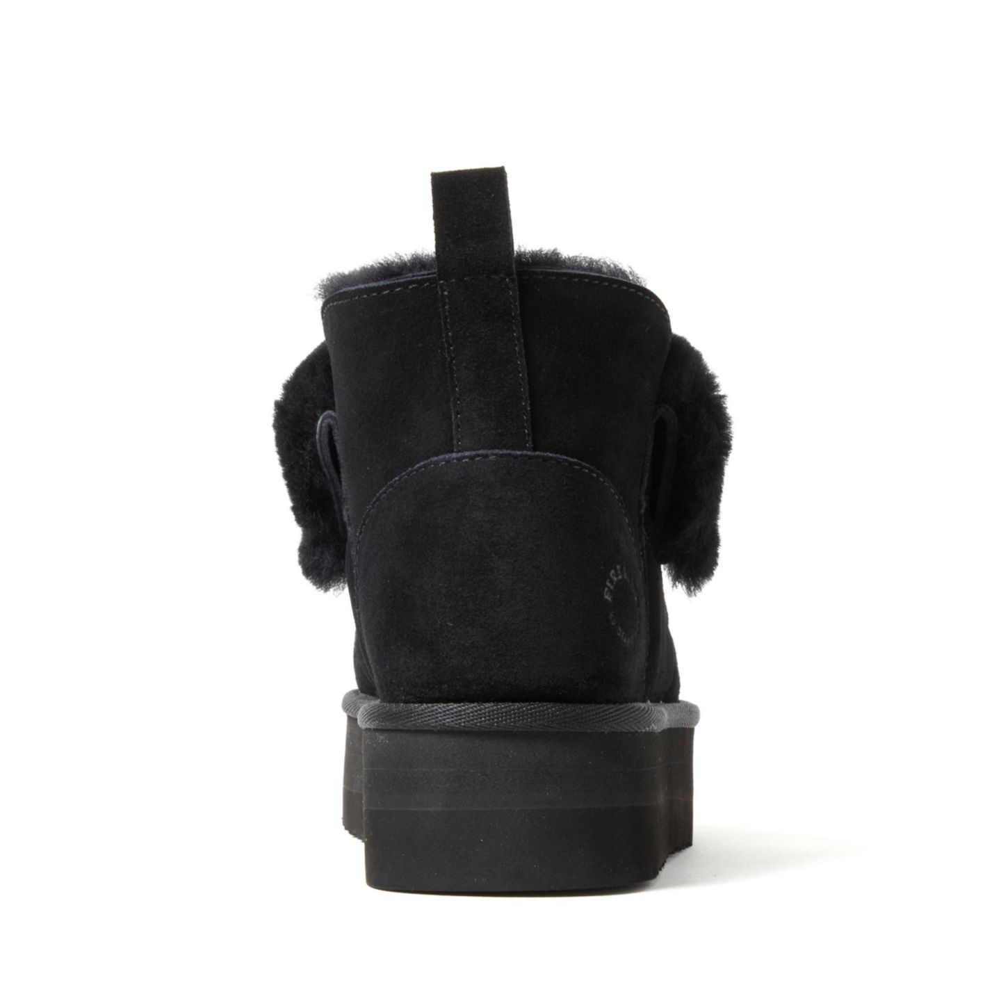 Женские стёганые ботильоны Dearfoams Fireside Bayswater на платформе из натуральной овчины, цвет: Чёрный — фото 4
