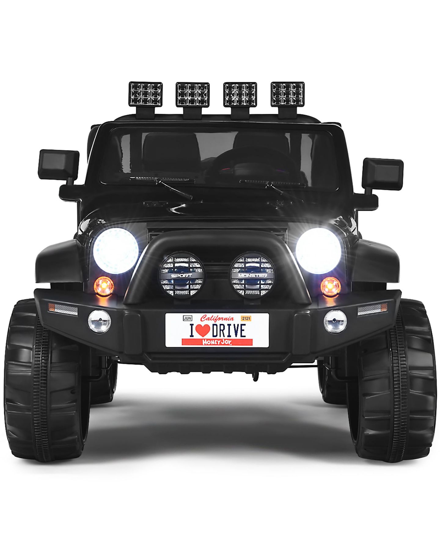 Детская игрушка Costway 12V 2-Seater Remote Control Ride-On Truck, 110 lb. Capacity, Ages 3+, цвет: Чёрный — фото 2