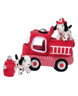 Fire Truck 5pc Developmental Plush Soft Toy Interactive Play Set