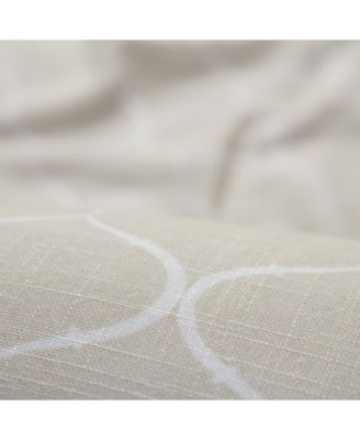 Premium 2-Panel Light Filtering Curtains - Semi Sheer for Living Room, Bedroom, Kitchen - 52" x 63" - Ogee Beige