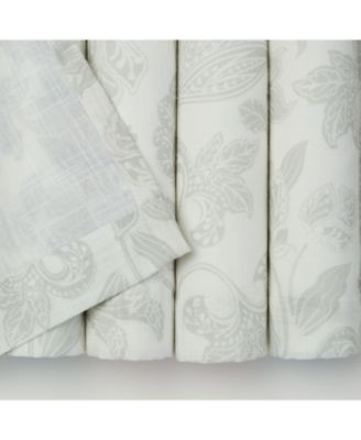 Premium 2-Panel Light Filtering Curtains - Semi Sheer for Living Room, Bedroom, Kitchen - 52" x 63" - Ogee Beige