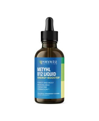 Methyl B12 Energy Booster Liquid Drops, Vitamin Energy Boost, B12 Bioavailable Form for B12 Pathway, Strawberry Flavored, 1 fl oz