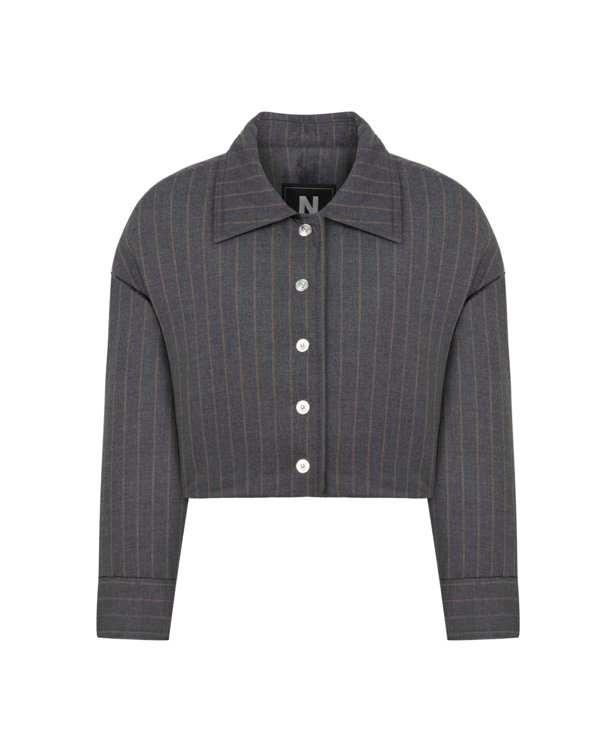 Nocturne Women's Striped Padded Shoulder Jacket