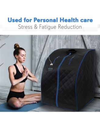 Personal Detox Home Sauna With Foldable Chair and Heated Foot Pad