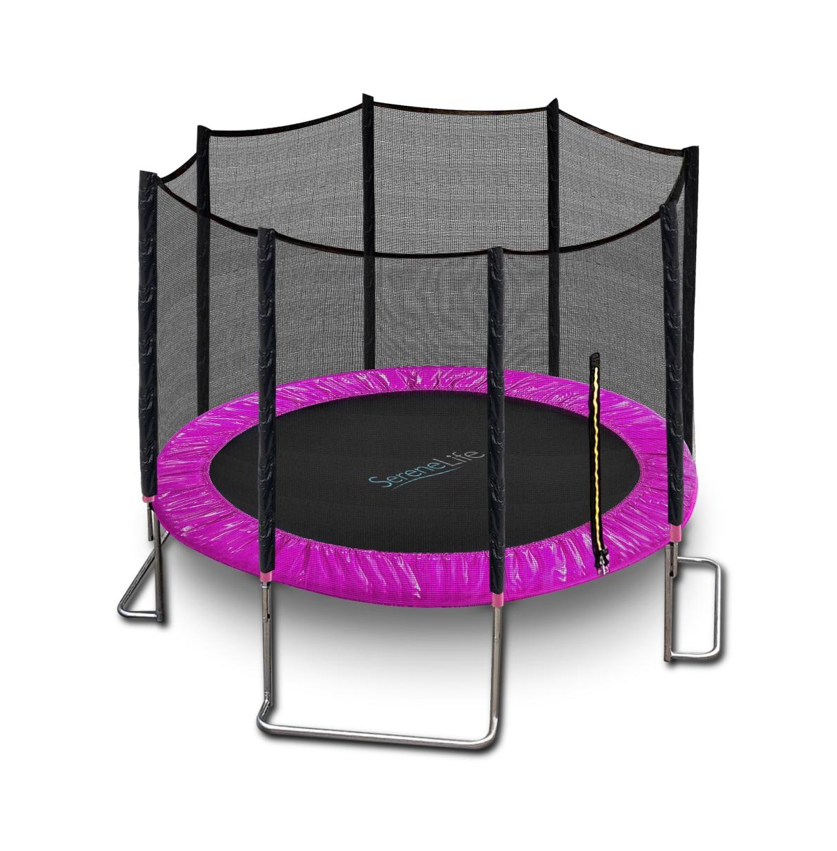 Outdoor Trampoline with Safety Net - 10ft, Pink - Pink