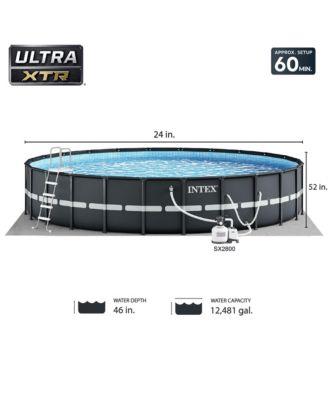 26339EH 24' x 52" Round Ultra XTR Frame Swimming Pool Set with Filter Pump