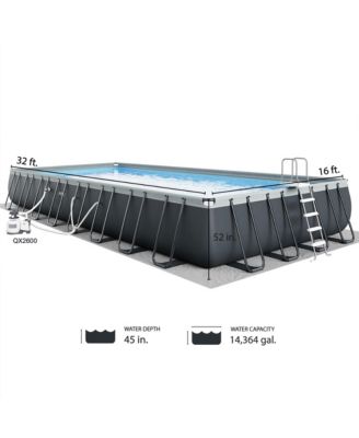 32' x 16' x 52" Ultra XTR Rectangular Outdoor Swimming Pool Set with Pump