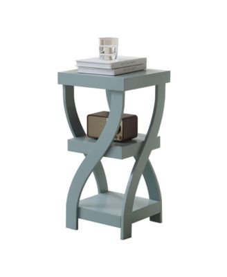 3 Tier End Table - Square End Table - Table for Bedroom - End Table with Shelves - Bedside Nightstand