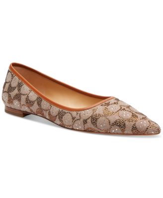 Women's Daphne Crystal Signature Pointed-Toe Flats