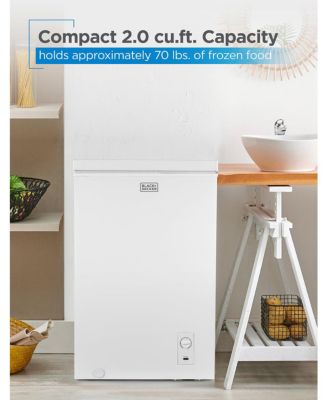  Deep Freezer Holds Up To 70 Lbs. of Frozen Food 2.0 Cu. Ft. Compact Chest Freezer