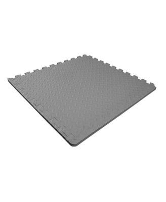 BalanceFrom Fitness 24 Sq Ft Interlocking EVA Foam Exercise Mat Tiles, Gray