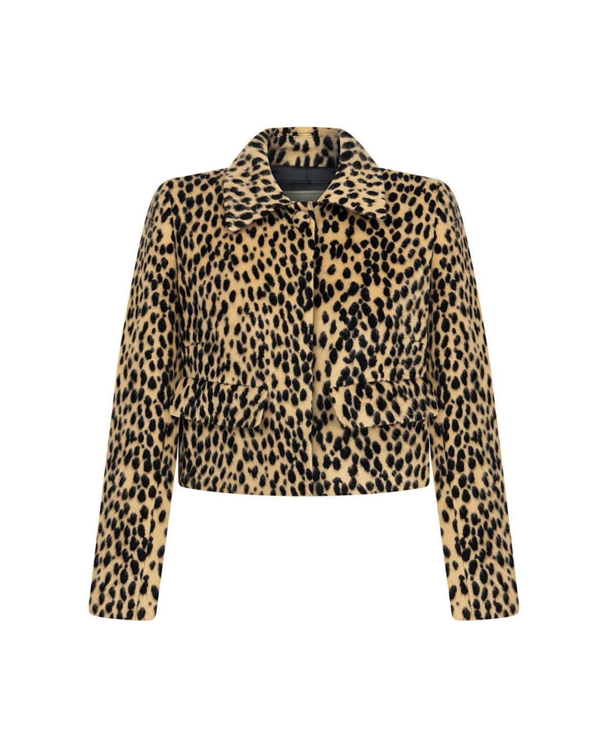 Nocturne Women's Leopard Print Crop Jacket - Multi-colored
