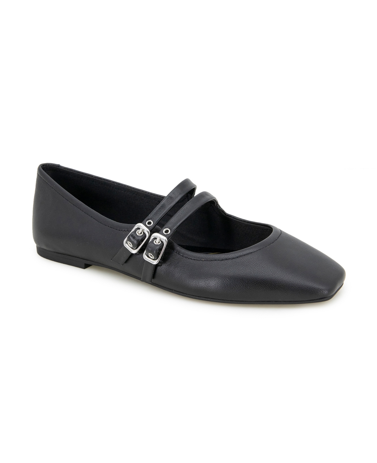 Women's Jasmine Square Toe Ballet Flats - Black/Tan