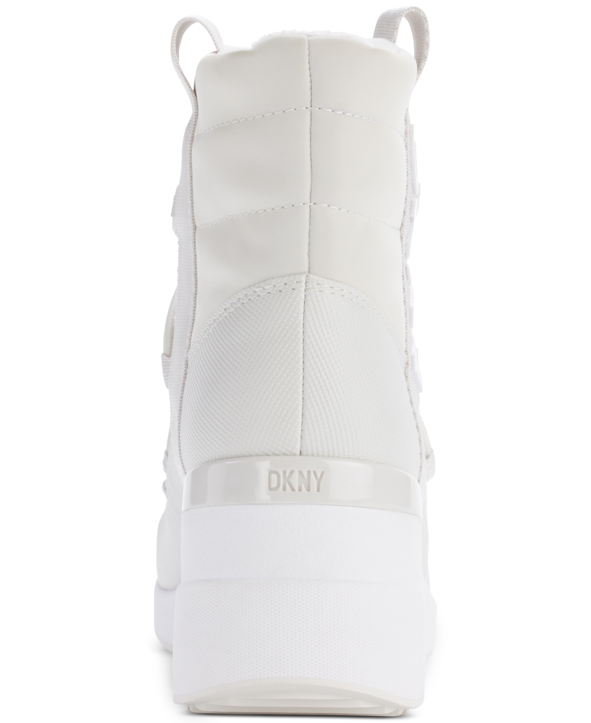 Shop Dkny Women's Perla Wedge Winter Booties In Soft White