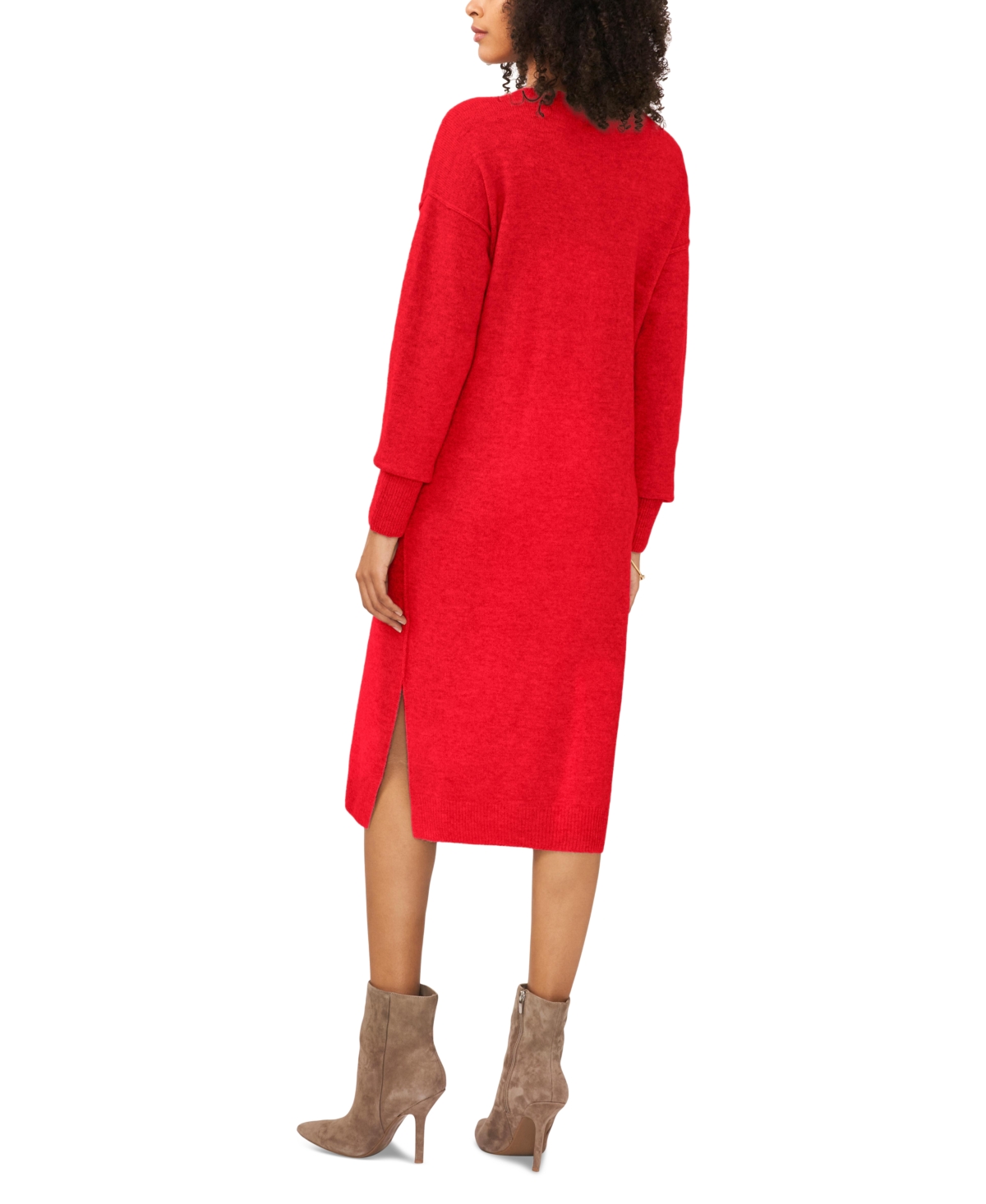 Vince Camuto Women's V-Neck Long Sleeve Sweater Dress