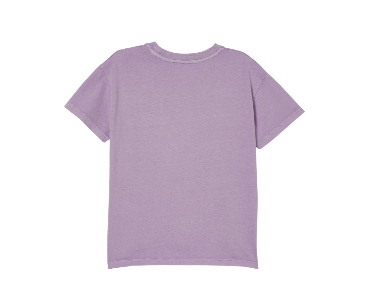 Cotton On Little Girls Poppy Short Sleeve Graphic Print Tee -floral pocket