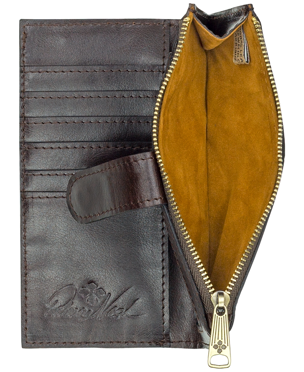 Shop Patricia Nash Nazari Leather Wallet In Chocolate