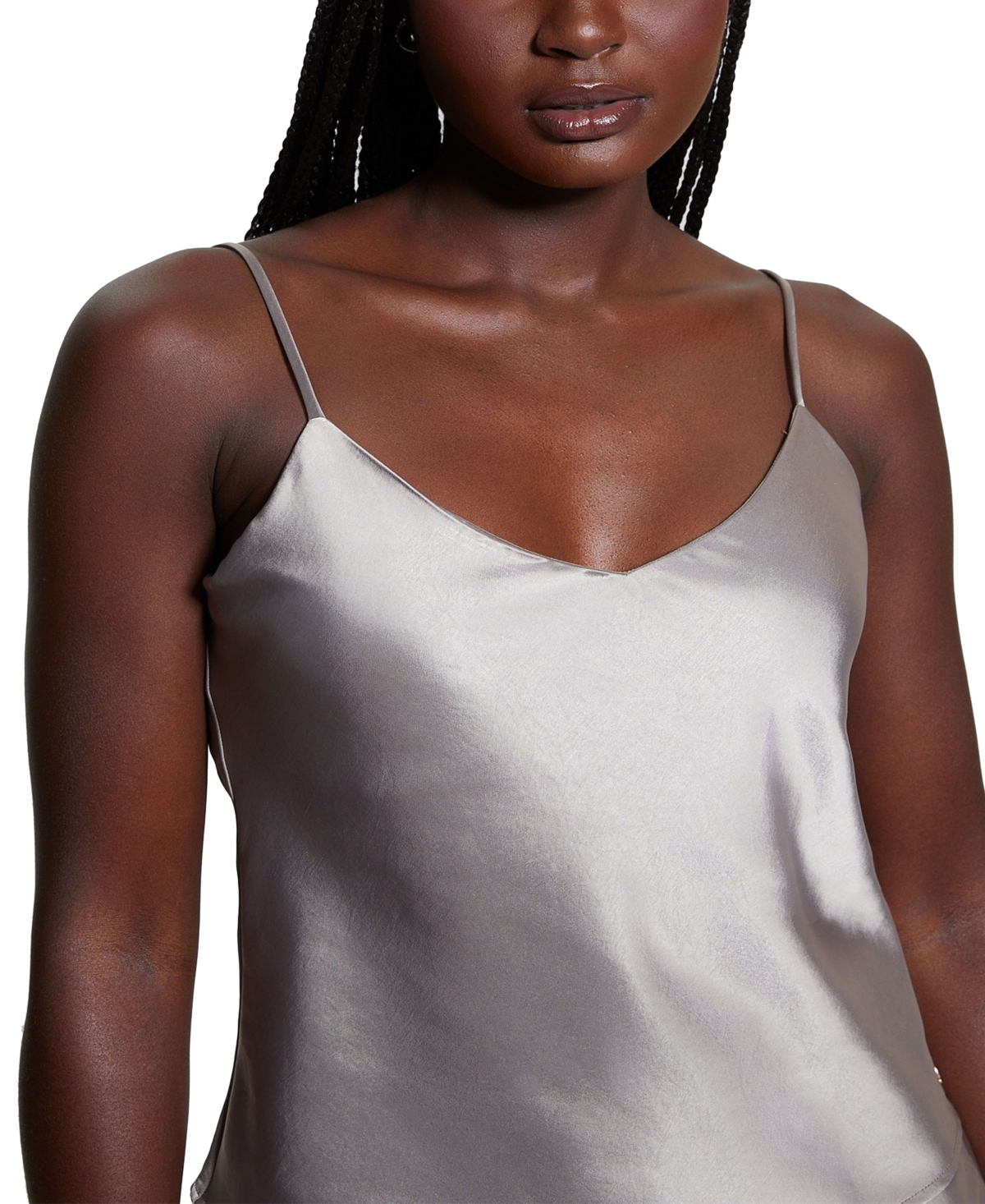 Guess Women's Anastasia Satin Camisole In Walnut Shell Multi
