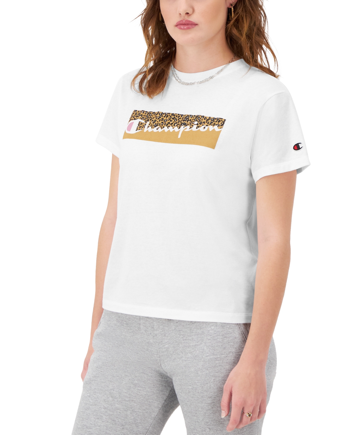 Champion Women's The Classic Logo-Patch T-Shirt