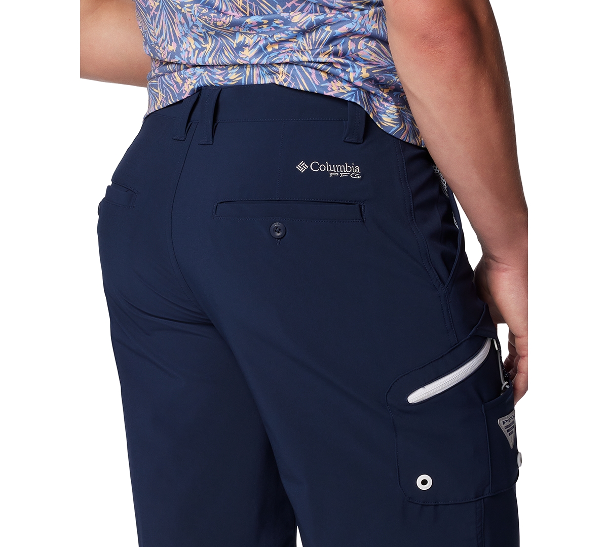 Shop Columbia Men's Pfg Terminal Tackle Ii 10" Fishing Shorts In Collegiate Navy,white