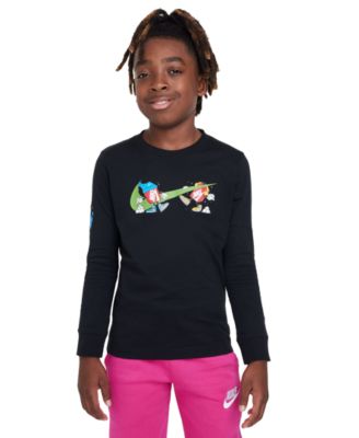 Nike - Big Kids Sportswear Printed Long-Sleeve T-Shirt