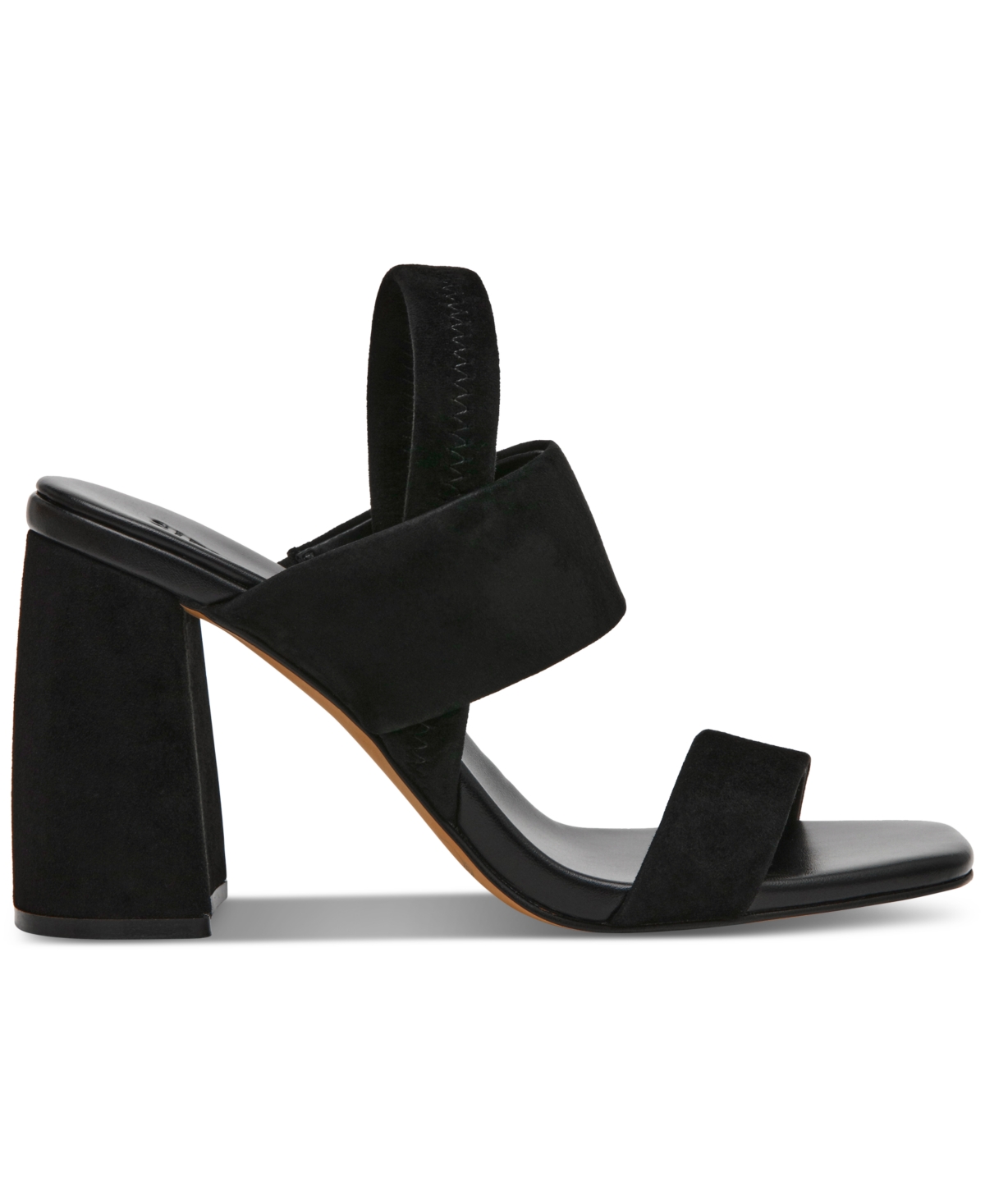 Steve Madden Women's Marbell Slingback Block-heel Sandals In Black Suede