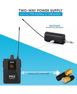 Dual Headset Wireless Microphone Kit, Includes Headset Mic, Lavalier Mic & Beltpack Transmitter