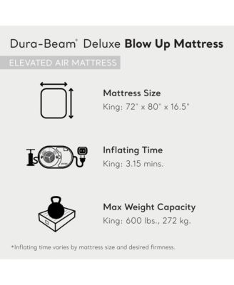 Dura Beam Plus Deluxe Air Mattress Bed with Built In Pump, King (2 Pack)