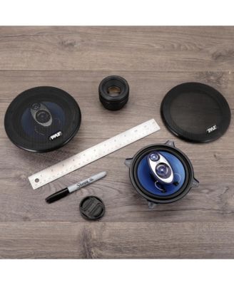 5.25" Three-Way Car Speakers, 200 Watt, Blue