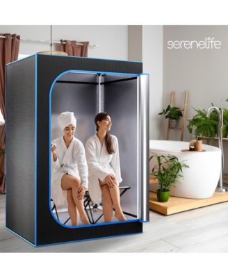 Compact & Portable Steam Sauna With Two Foldable Chairs
