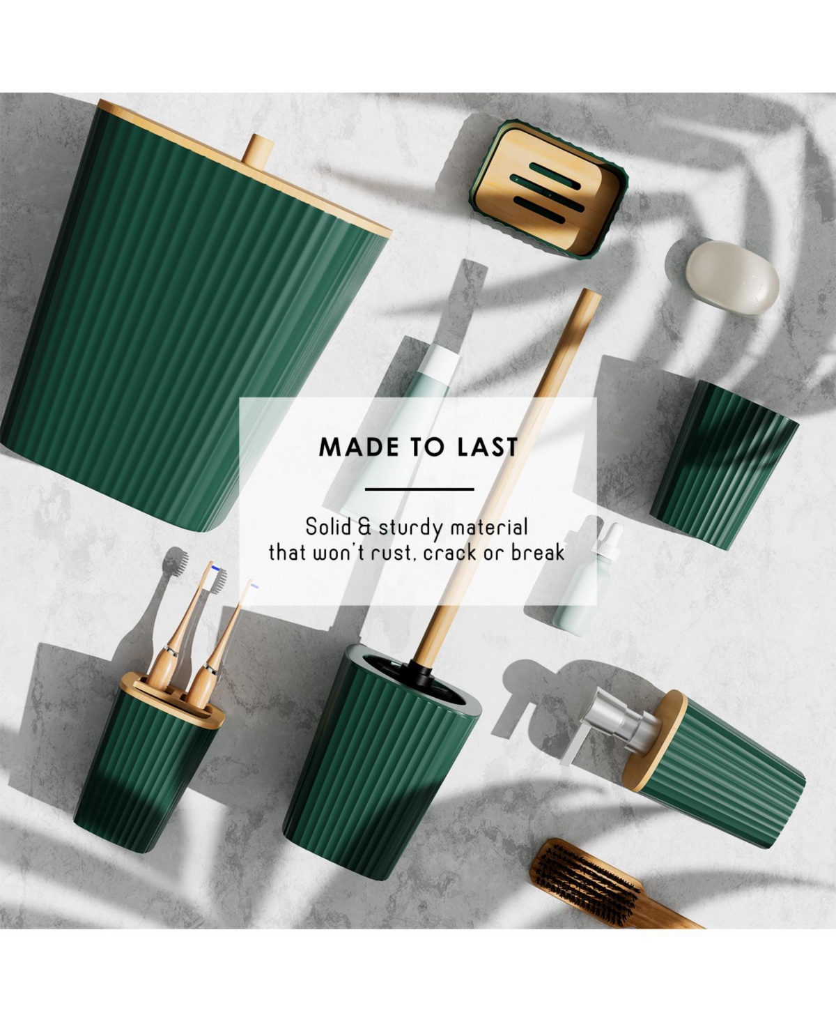 Clara Clark Piece Complete Bathroom, Vanity & Shower Accessories Set - Black