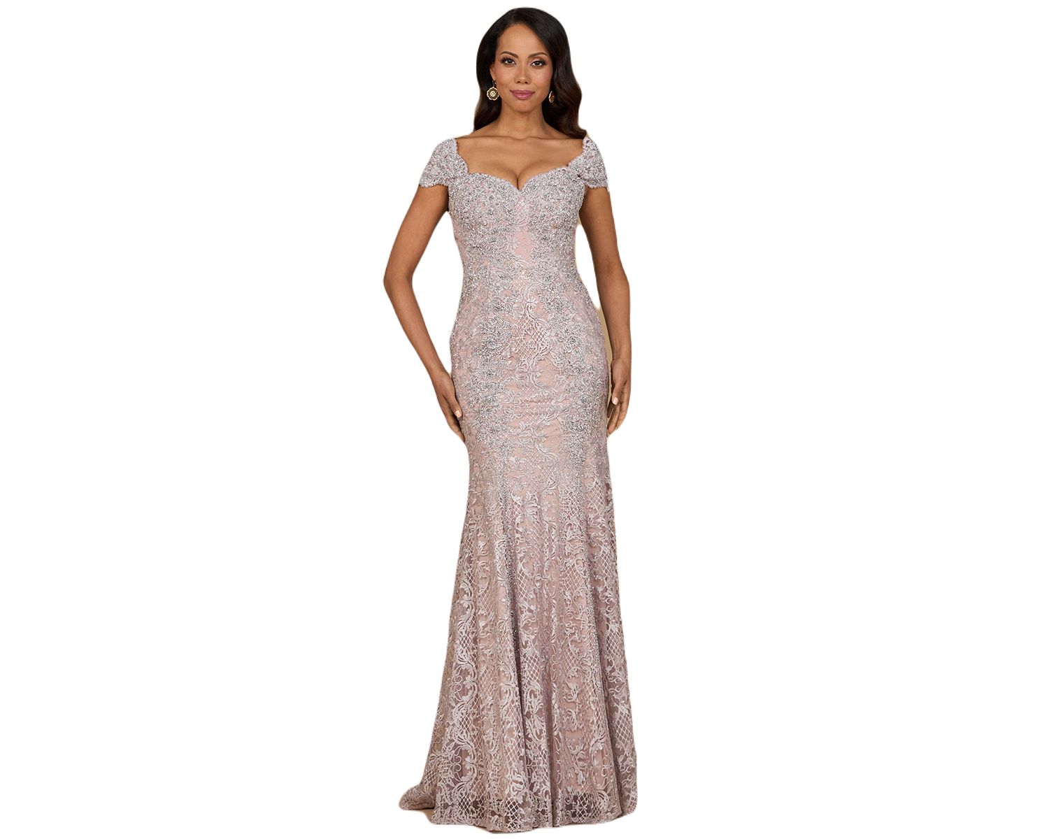 Women's Fitted Lace Mermaid Gown