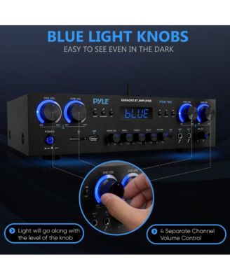 Wireless Bluetooth Streaming Stereo Amplifier Receiver With FM Radio, MP3/USB/SD/AUX Playback, 800 Watt