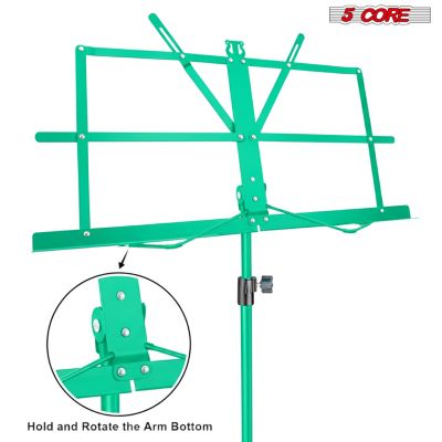 Music Stand Adjustable 57" Desktop Book Stands Sheet Holder All Metal Portable Bookstand