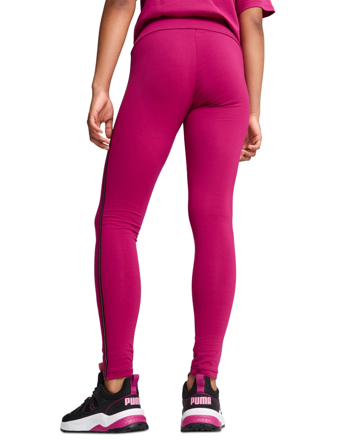 Puma Women's Metallic Contrast-Tape Leggings