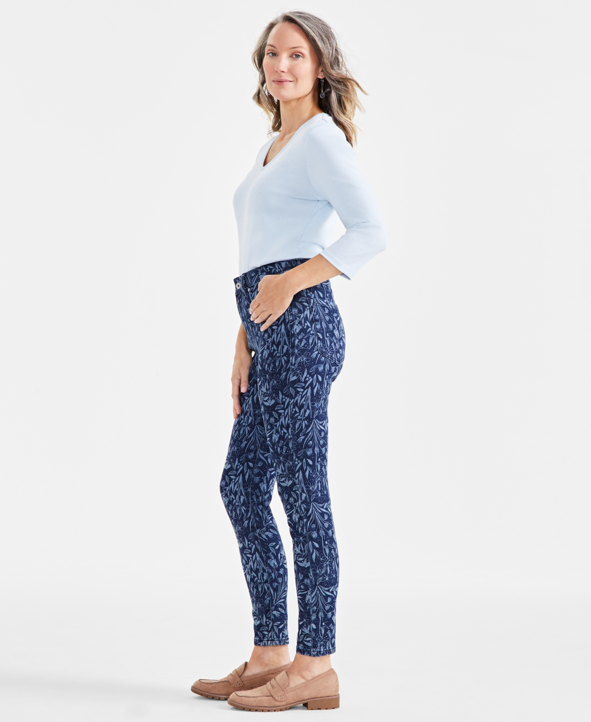 STYLE & CO WOMEN'S MID-RISE CURVY SKINNY JEANS, CREATED FOR MACY'S 