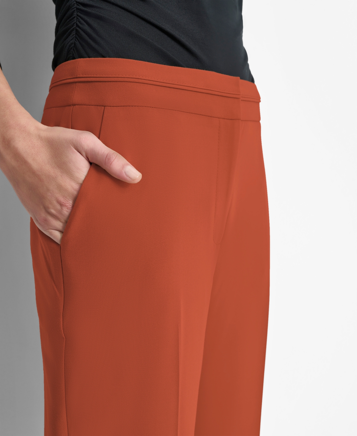 Dkny Women's Mid-Rise Wide-Leg Pleat-Front Pants