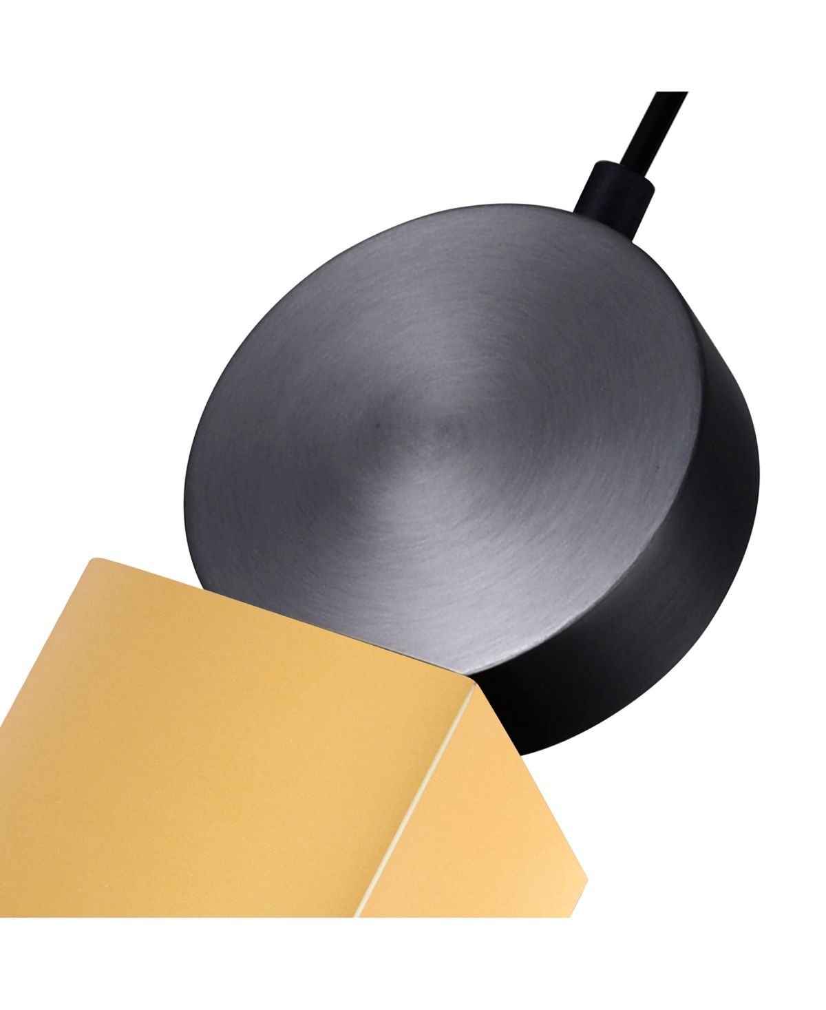 Cwi Lighting 8" Metal Saleen Led Mini Pendant In Sun Gold Black