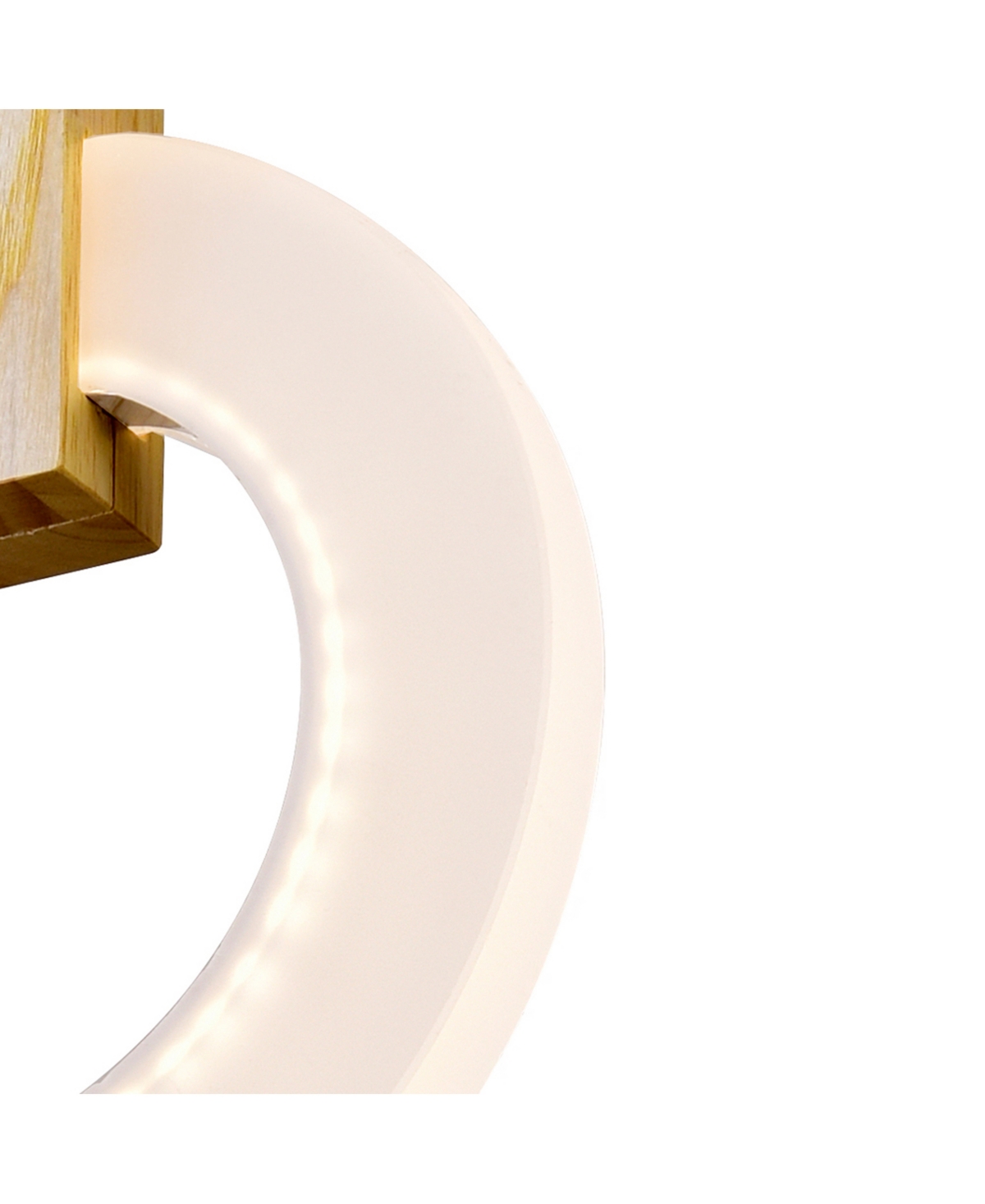 Cwi Lighting 76" Metal Anello Led Pendant In White Oak