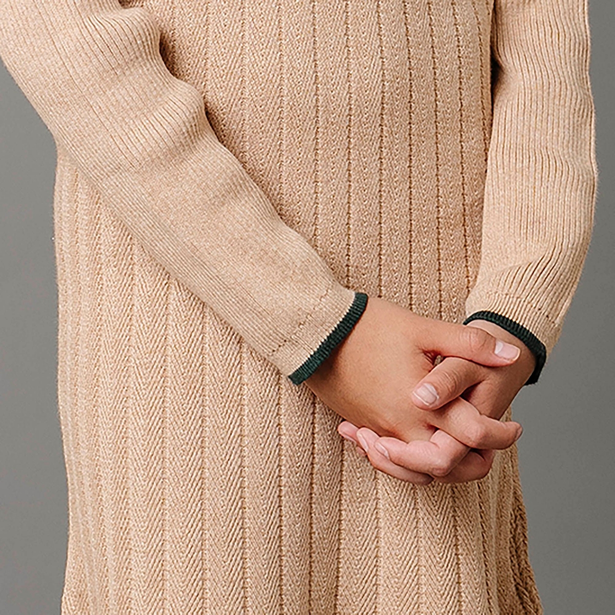 Hope & Henry Toddler Girls Organic Long Sleeve Mock Neck Flounce Sweater Dress