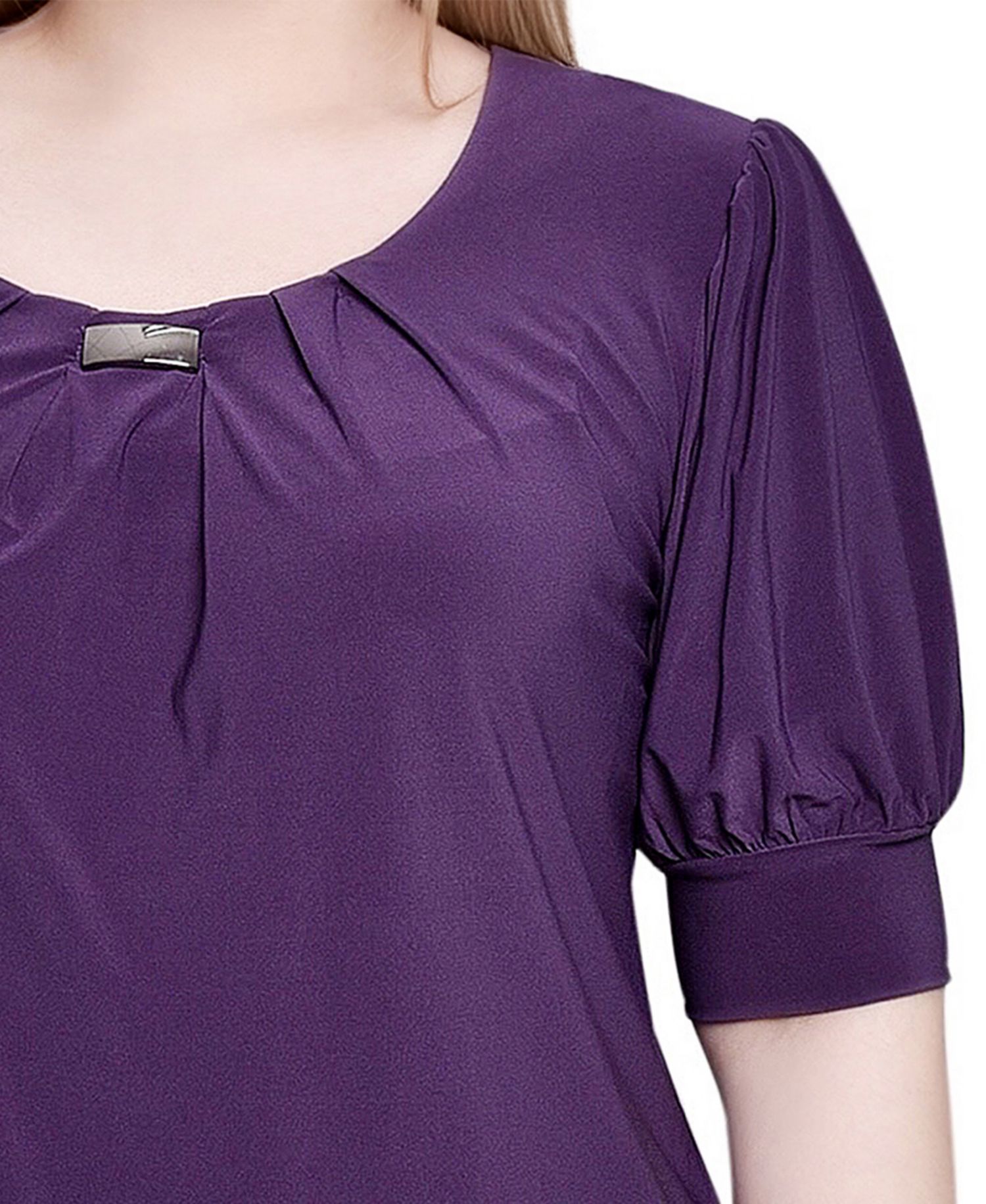 Petite Short Sleeve Balloon Sleeve Top