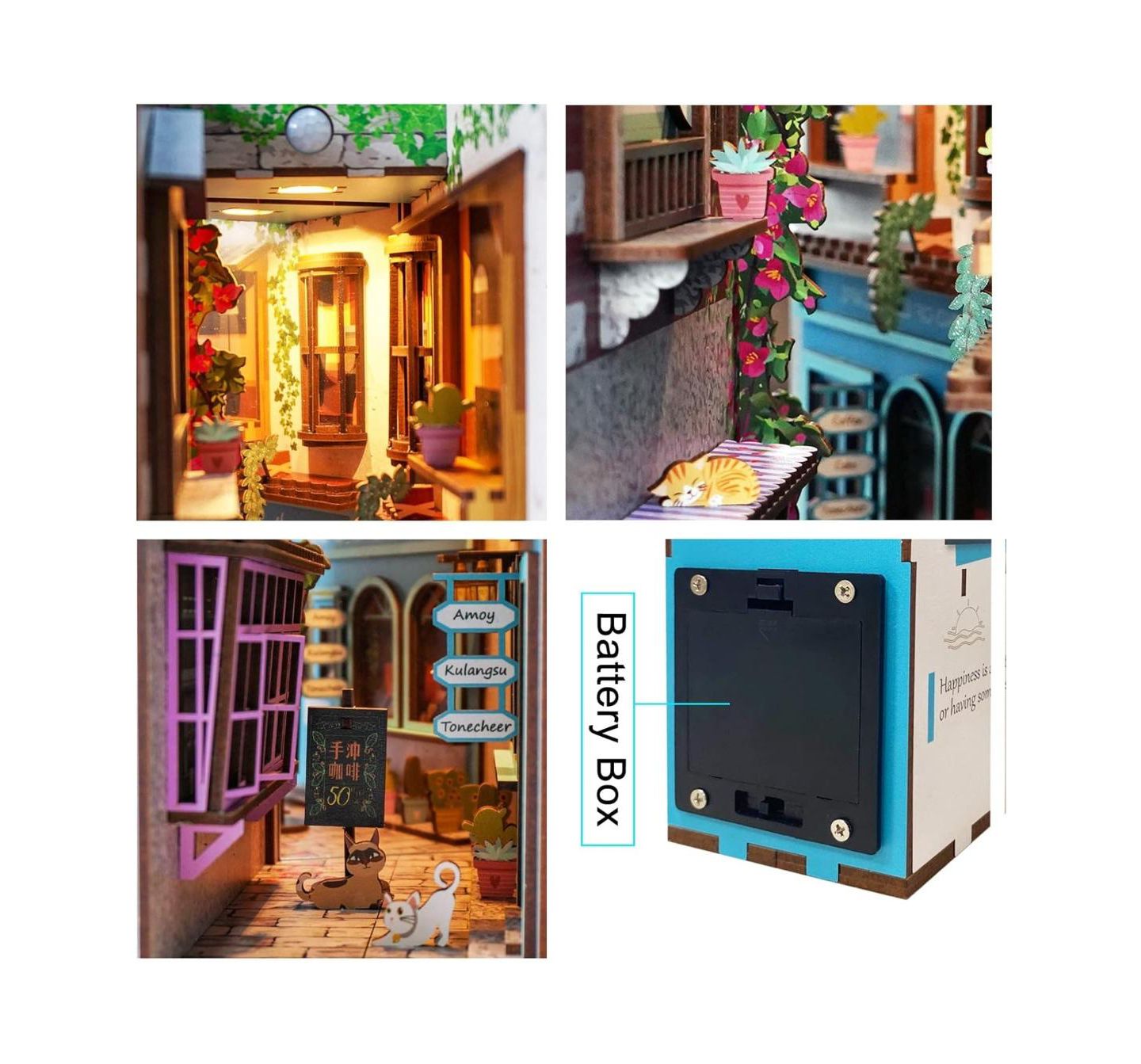 Детские конструкторы Flash Popup Island of Love 83-Piece Book Nook Kit, Ages 14+, цвет: Лаймовый — фото 6