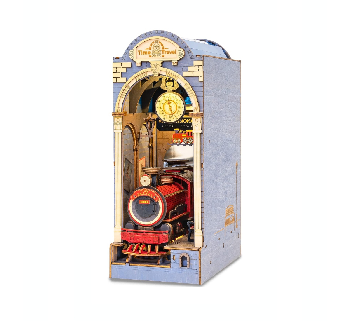 Flash Popup Diy 3D Book Nook Kit Time Travel 246pcs