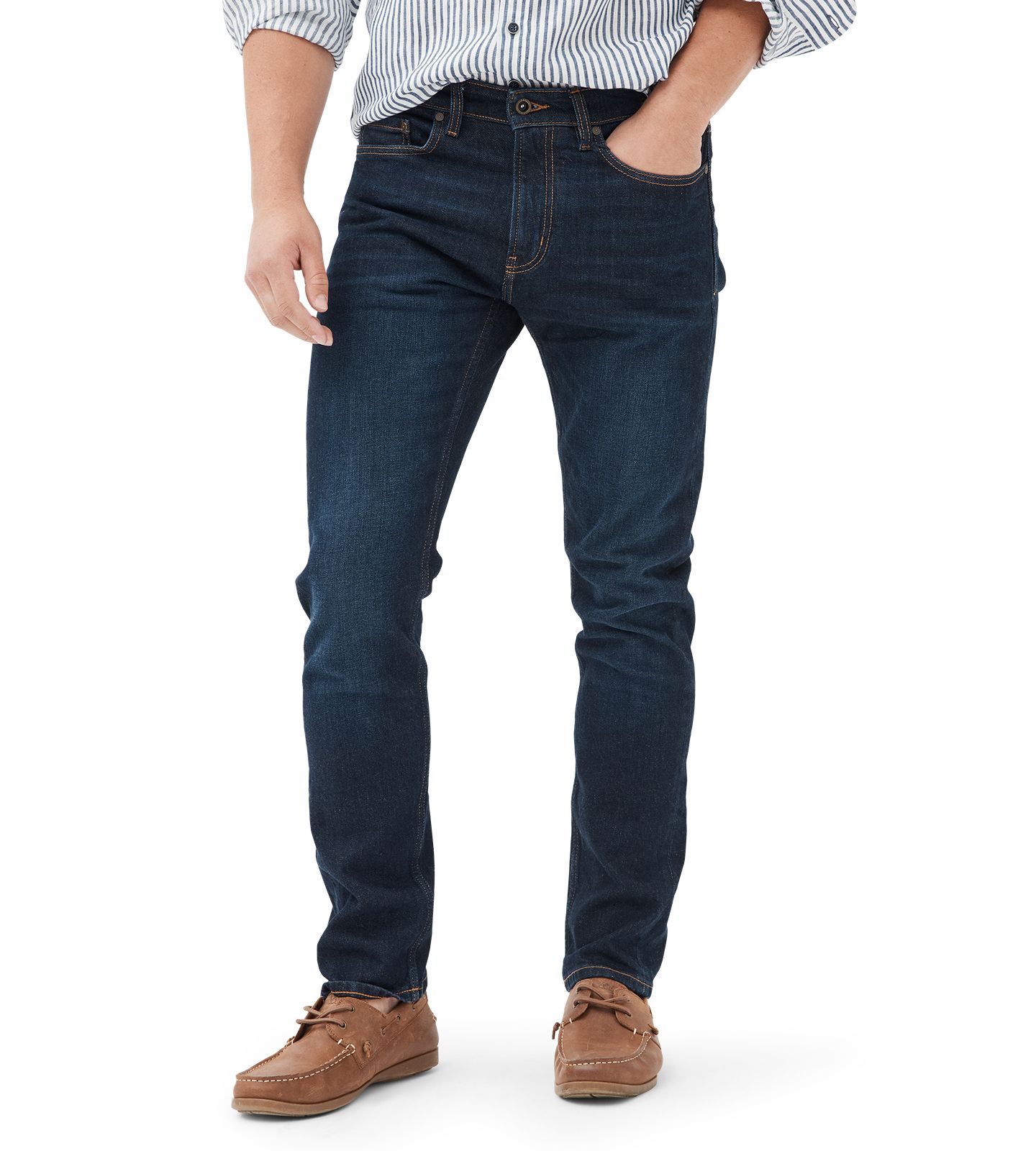 Мужские джинсы Rodd & Gunn Sutton Straight Fit Denim Jeans, цвет: Тёмный синий — фото 1