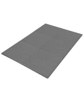 BalanceFrom Fitness 24 Sq Ft Interlocking EVA Foam Exercise Mat Tiles, Gray