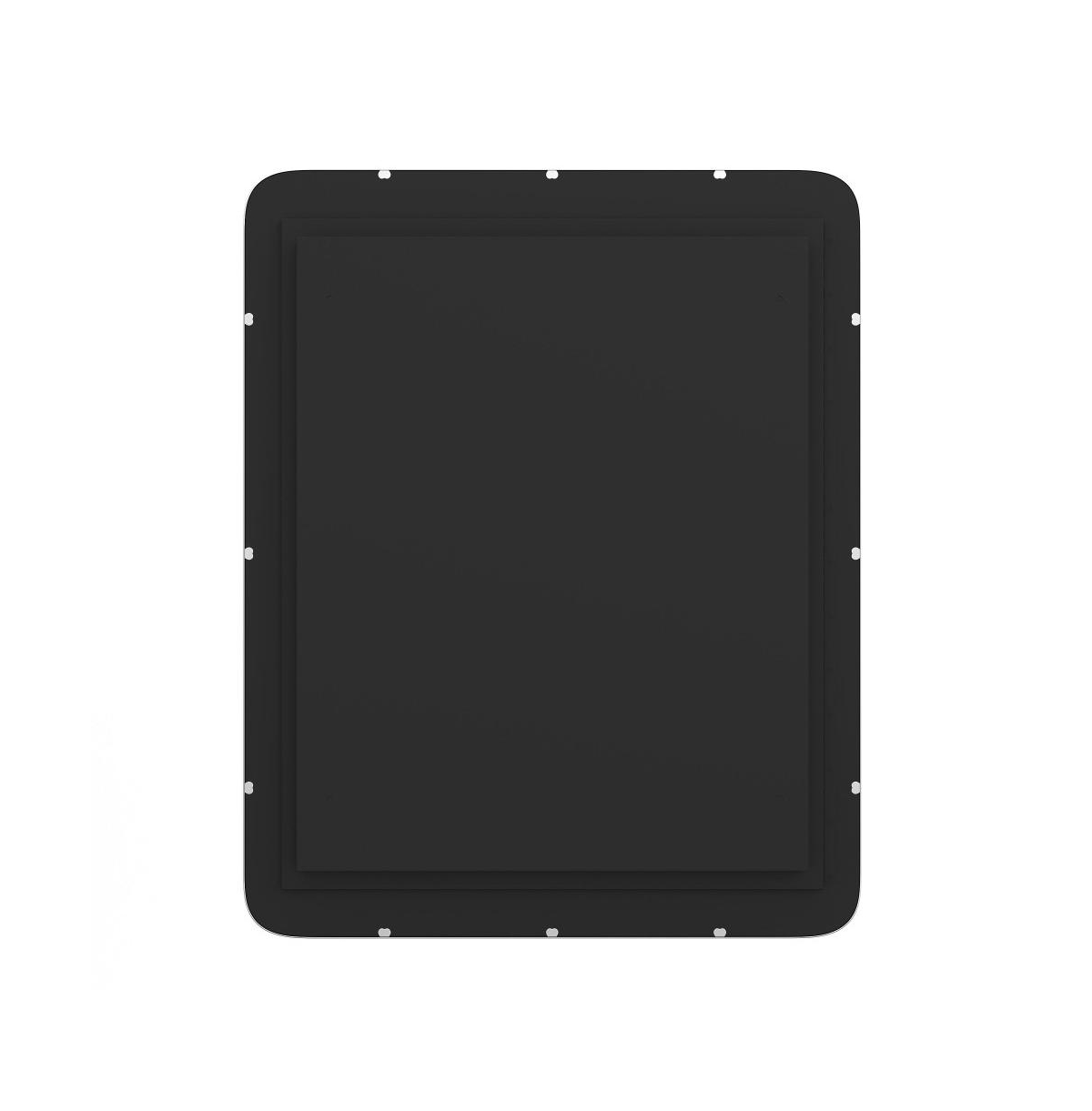 Merrick Lane Glover Reversible Bathroom Wall Medicine Cabinet With Rounded Rectangular Beveled Mirror And Metal Frame And Shelves